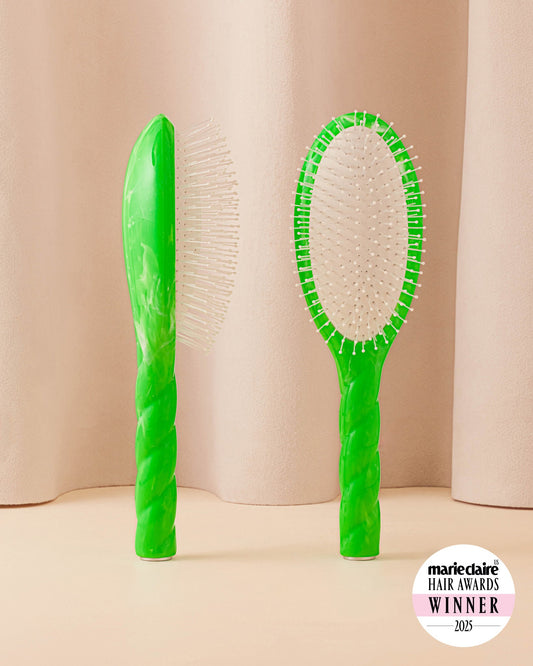 Roseanna x La Bonne Brosse N.04 La Brosse Démêlante & Massante La Miracle Tie & Dye Vert